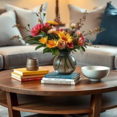 Dekoracje na okrągły stolik kawowy: praktyczne pomysły łączące styl i funkcjonalność